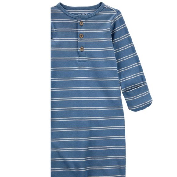 Carters Newborn Baby 2-Pack Sleeper Gowns Panda Print and Striped Print - Picture 3 of 7